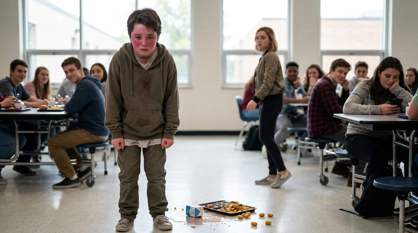 I still remember the sound of my lunch tray hitting the cafeteria floor.