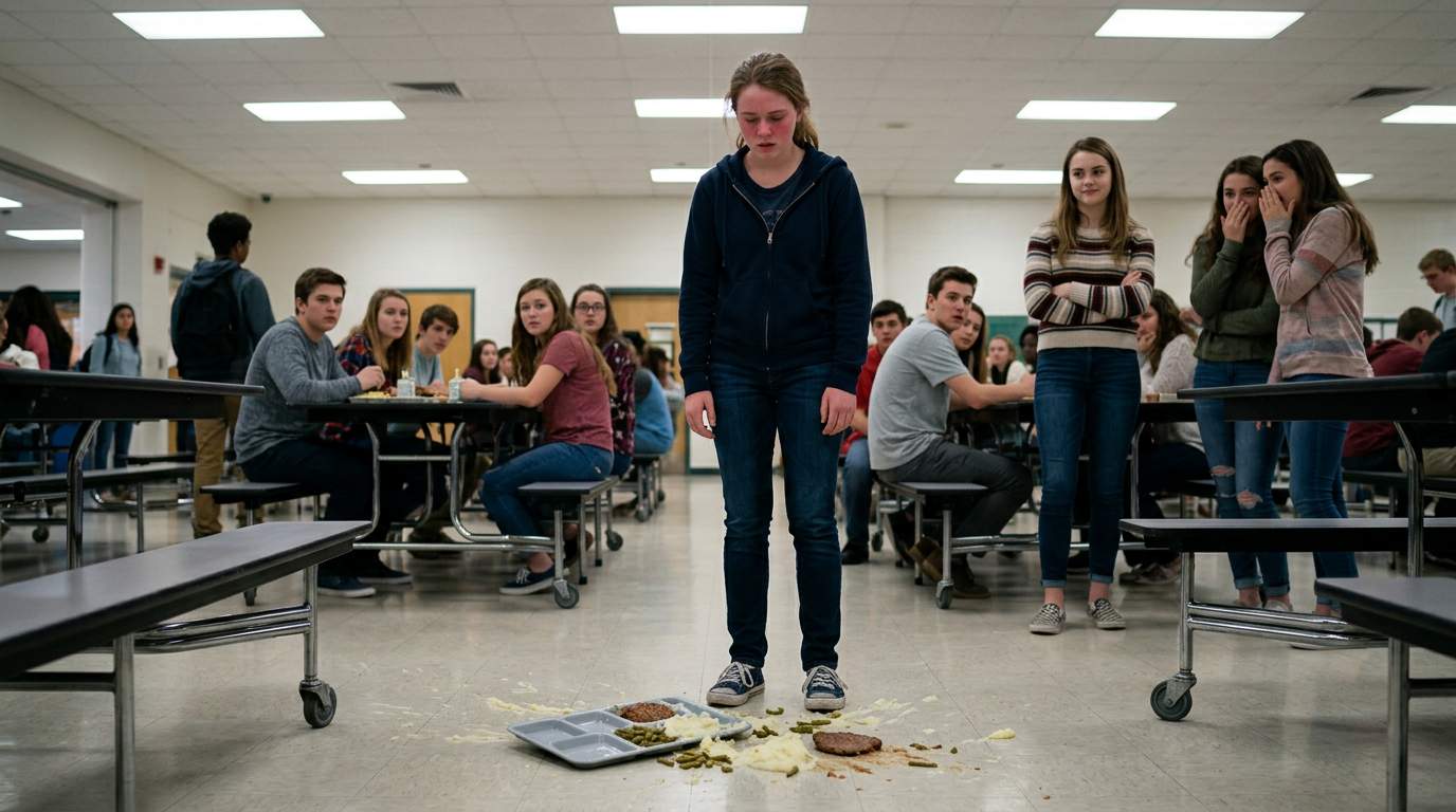 The cafeteria floor still tastes like humiliation.