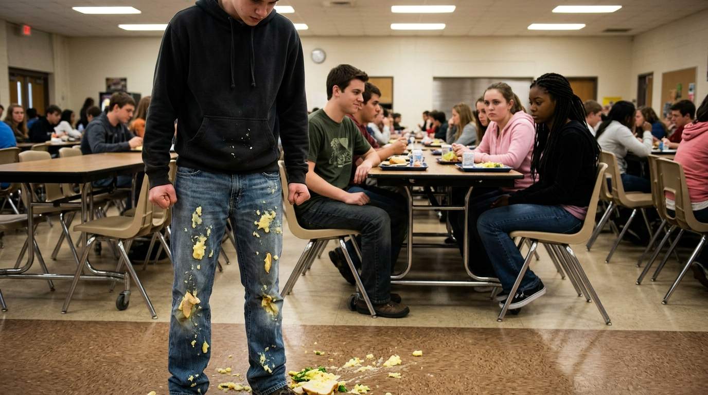 My tray flew, and I saw everything in slow motion.