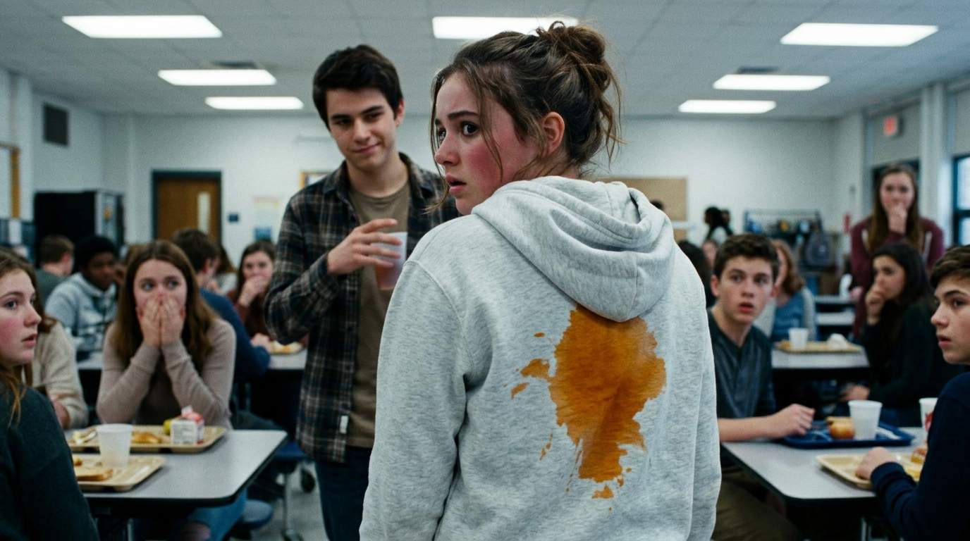 The cafeteria juice spill that still makes me cringe.