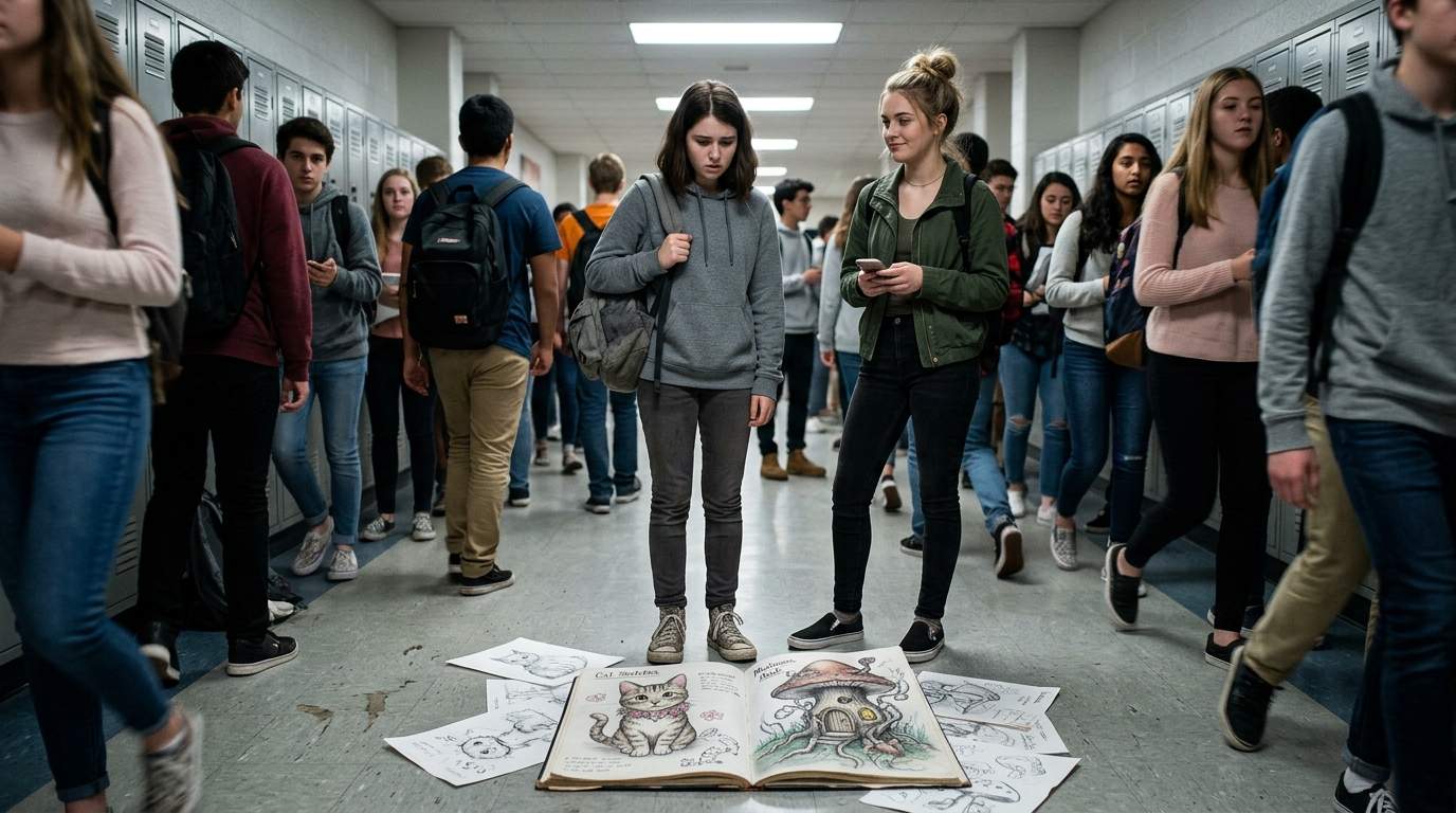 The day my art notebook opened itself up in front of everyone.