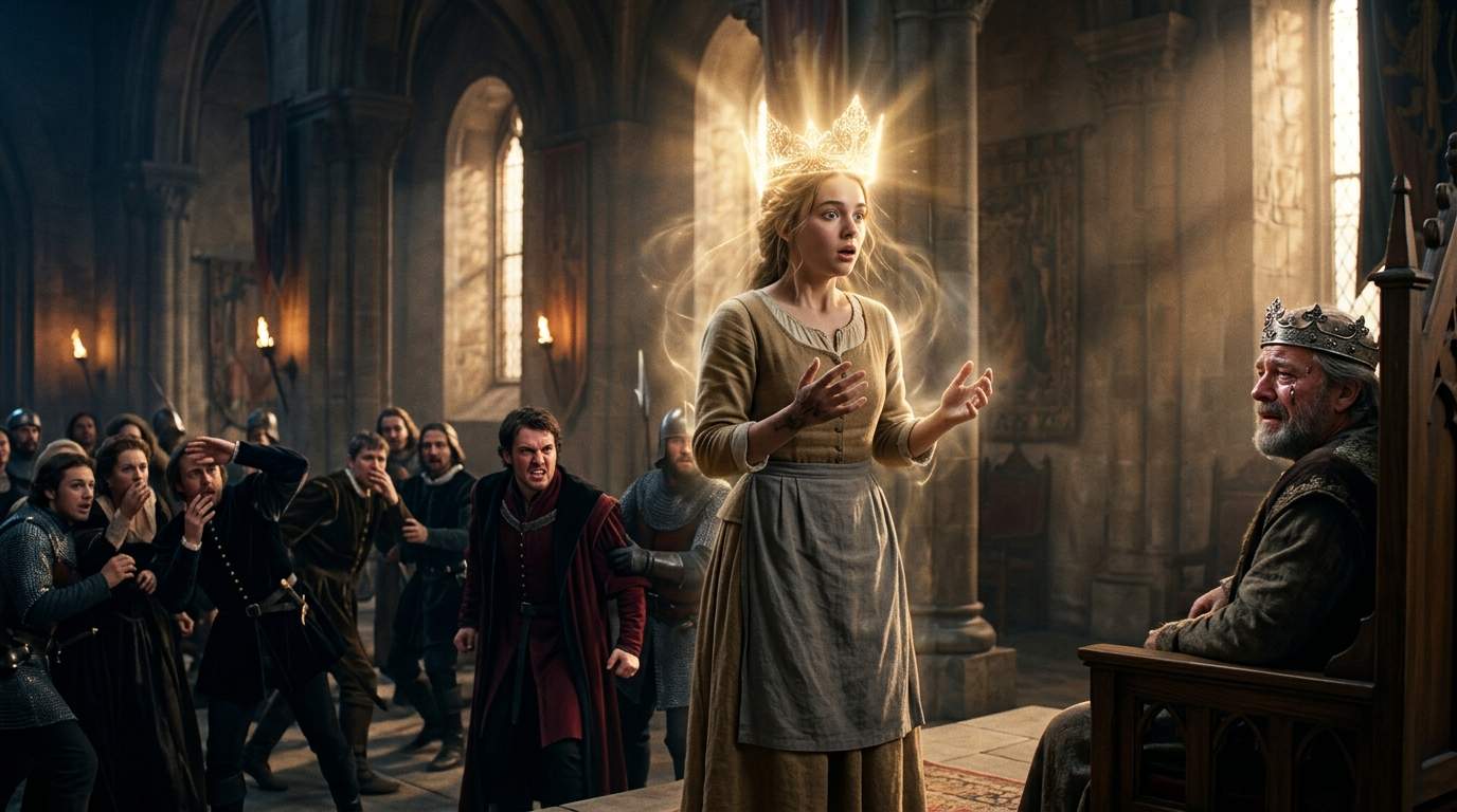 The Crown's Magic Unveiled: A Scullery Maid's Prophecy Comes True, Dethroning the Chosen Heir at Royal Coronation!