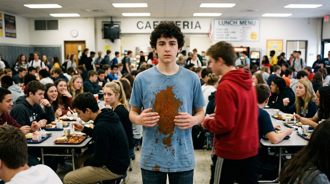 That spilled juice stained more than my shirt.