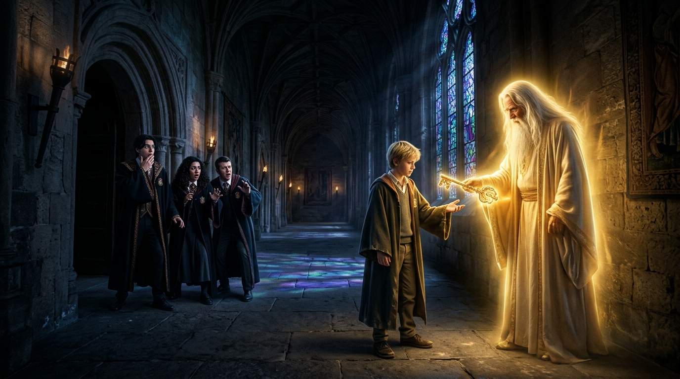 Midnight Betrayal: Freshman Gets Ancient Key from Secret Guardian, Shocks Magic Academy Elites!