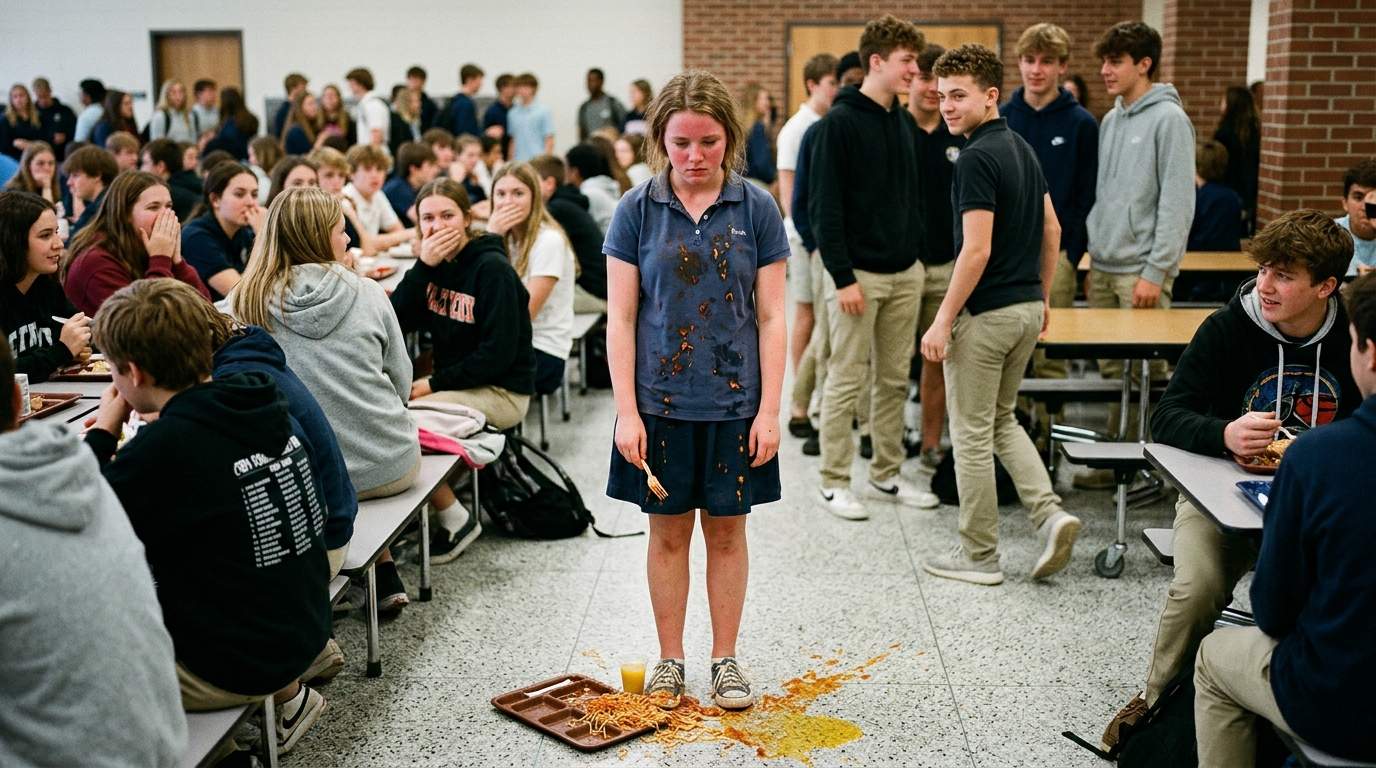I still feel the sticky cafeteria juice on my uniform.