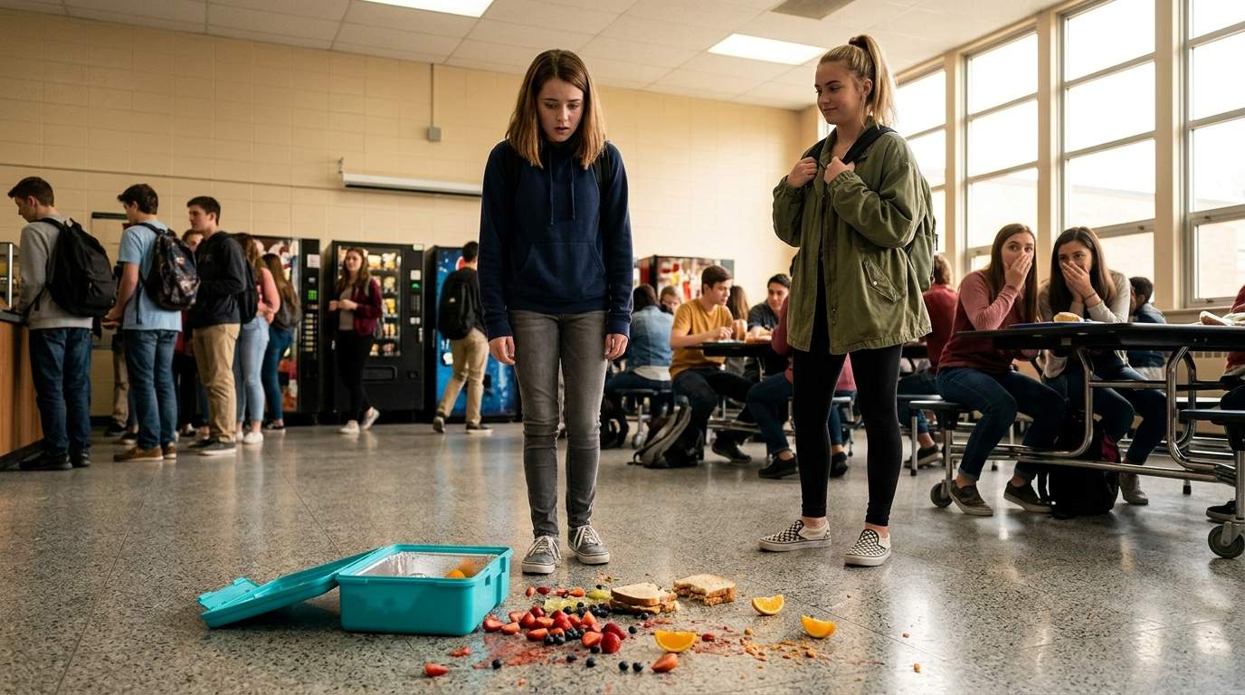 I still see my lunchbox contents all over the cafeteria floor.