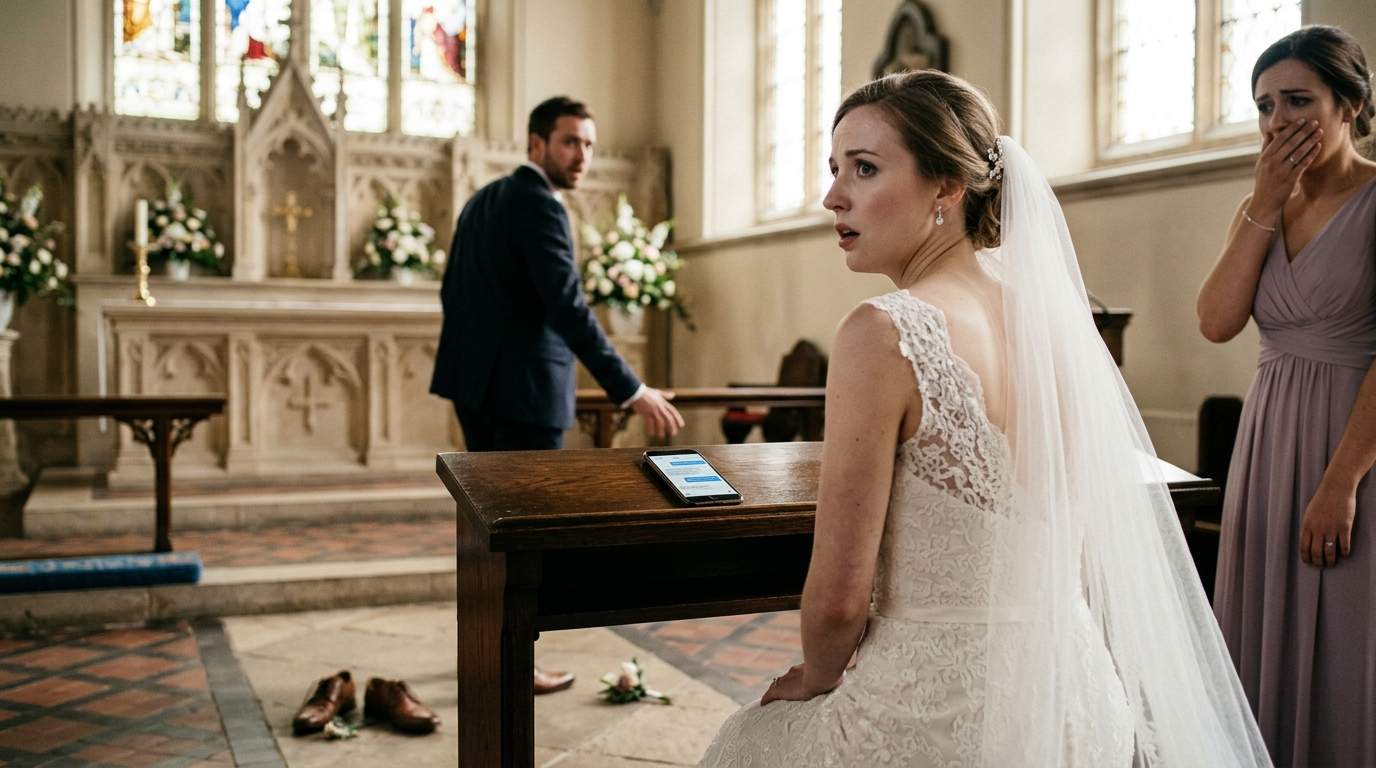 My groom accidentally dropped his phone at the altar, revealing shocking texts from my sister.