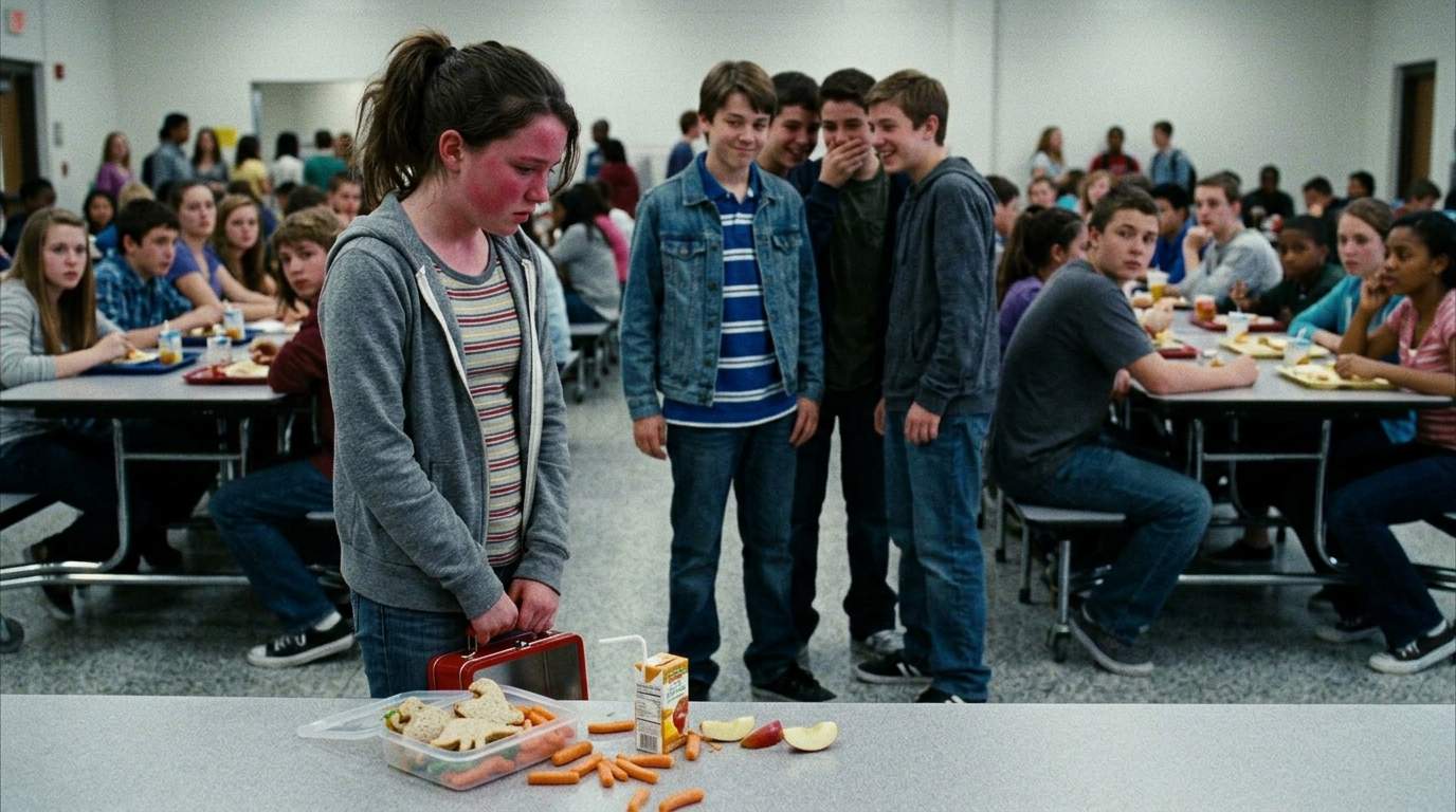 My dinosaur sandwich just exploded in the cafeteria.