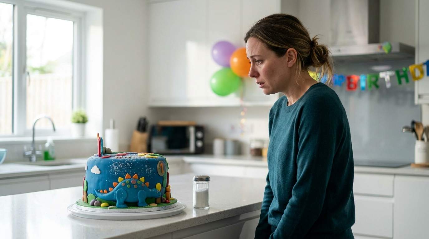 I caught my own sister pouring salt into my son's birthday cake right before guests arrived.