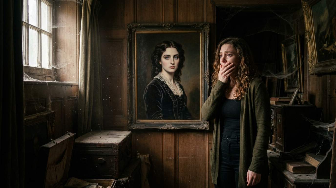 The old mansion's secret room held her portrait, unraveling my family's darkest lie.