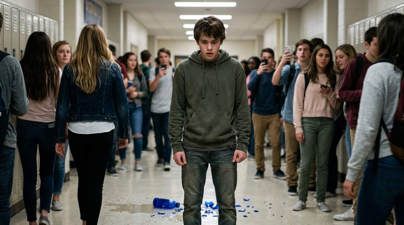The day my new water bottle shattered in the hallway and everyone just watched.