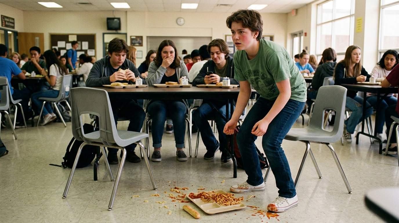 The cafeteria chair that just… wasn't there