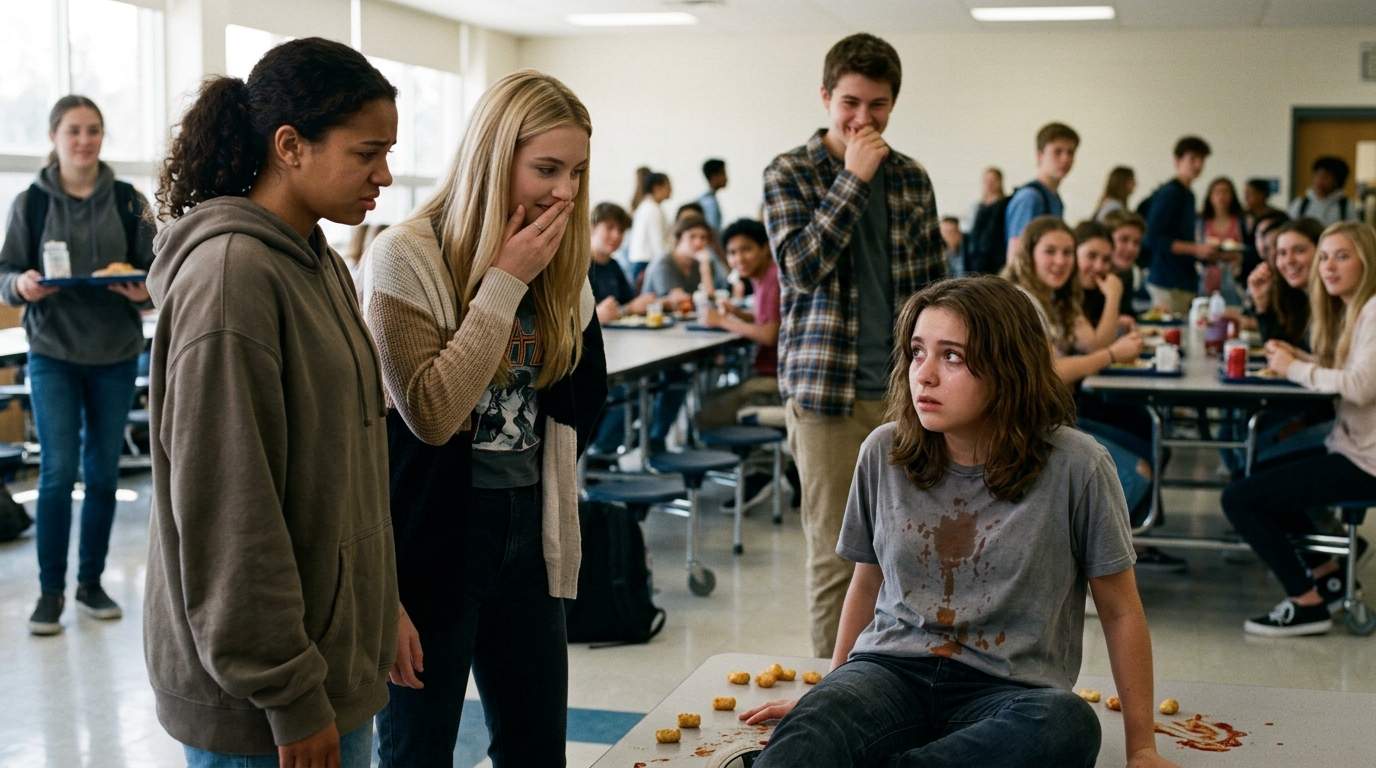 The day my 'friend' pulled my chair out in the cafeteria