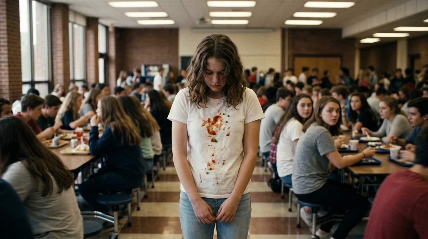 I still remember the feeling of that spaghetti hitting my white shirt.