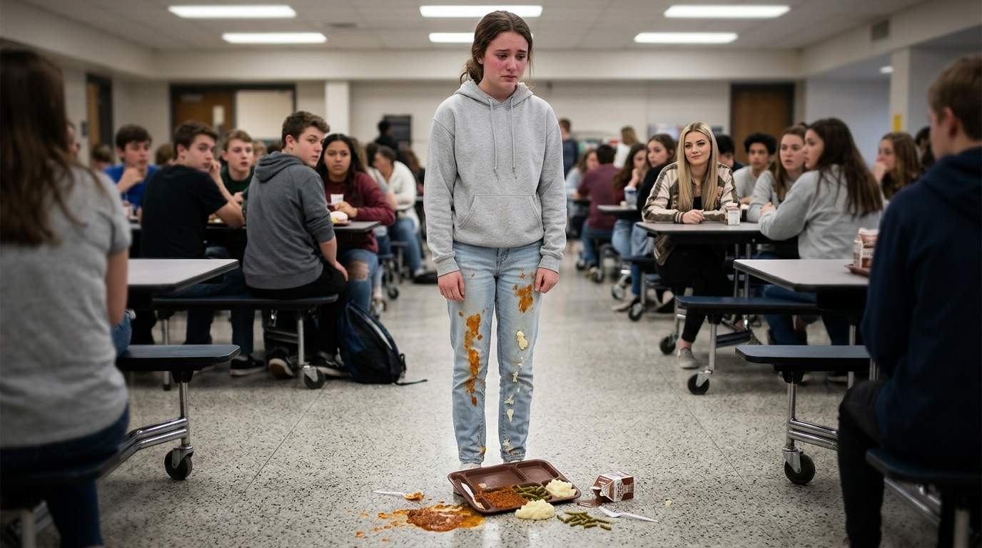 I still remember the smell of cafeteria chili on my new jeans.