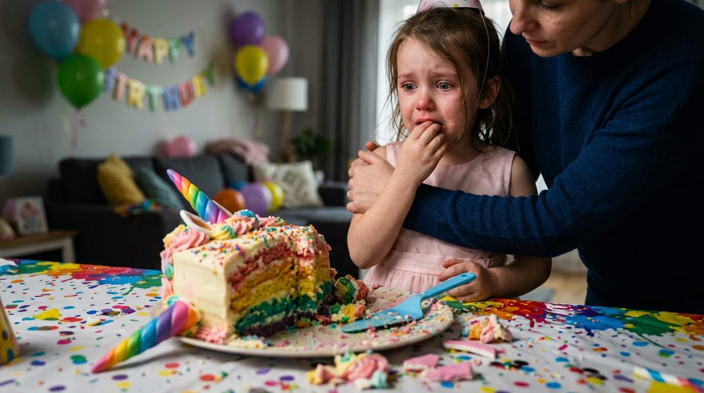 I can't believe my ex brought her to our daughter's 5th birthday and DESTROYED the cake.