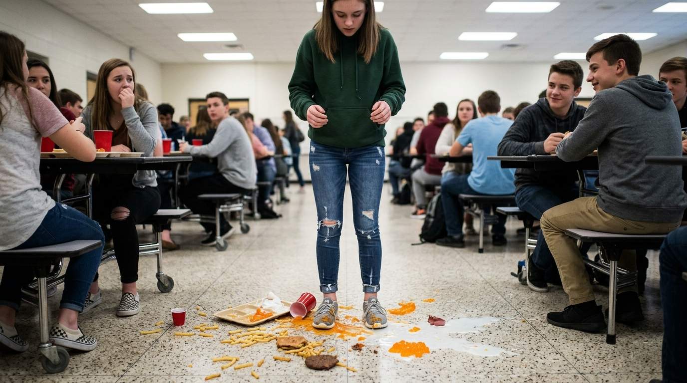That time the cafeteria floor ate my lunch.