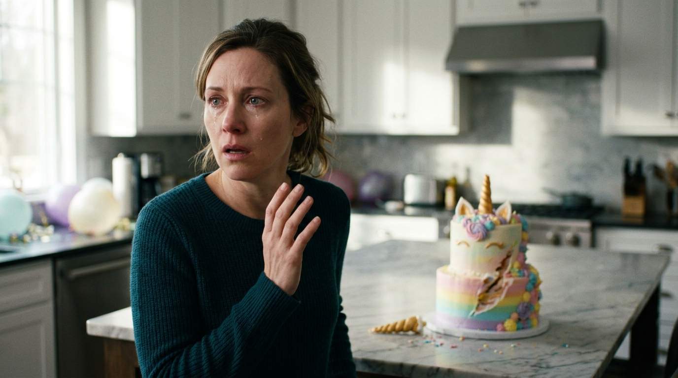 I watched my own sister destroy my daughter's 5th birthday cake, and she smiled.