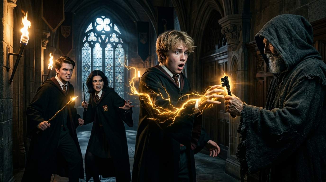 Midnight Shock: Ordinary Magic Academy Cat Transforms Before Students, Handing Ancient Key To Freshman! What Secret Power Did He Just Inherit?