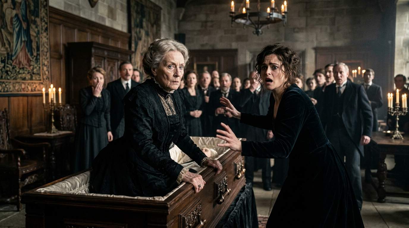 UNBELIEVABLE: Wealthy Matriarch Wakes Up at Her Own Funeral, Exposing Family Secrets and Inheritance Scams!