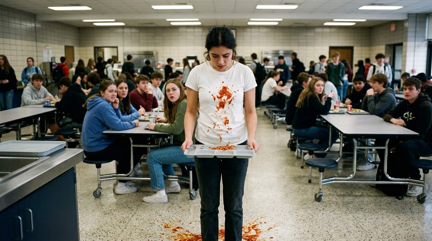 I still feel the pasta on my shirt from that lunch