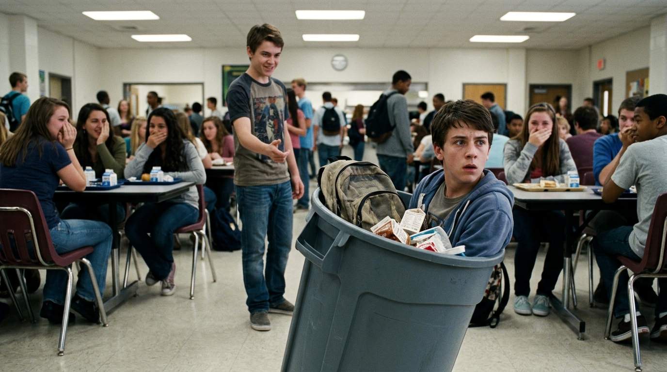 That trash can moment still haunts my lunch breaks.