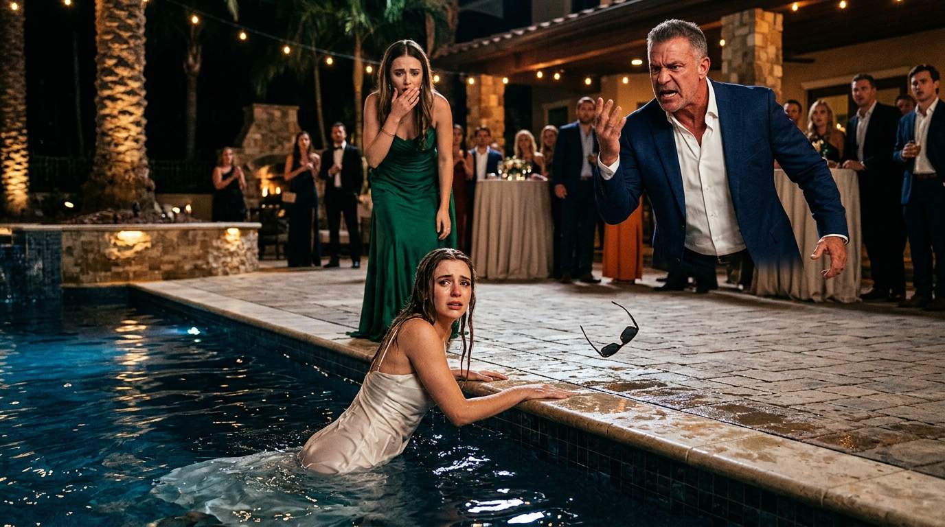 Elite Pool Party SHOCKER: Billionaire's Rage After Glamorous Heiress PUSHES Secret Daughter into Villa Pool!
