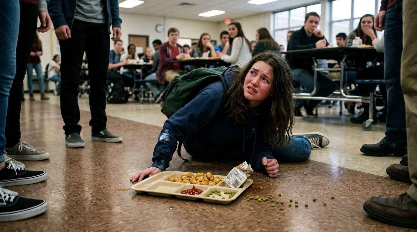 The cafeteria chair, and the way everyone stared.