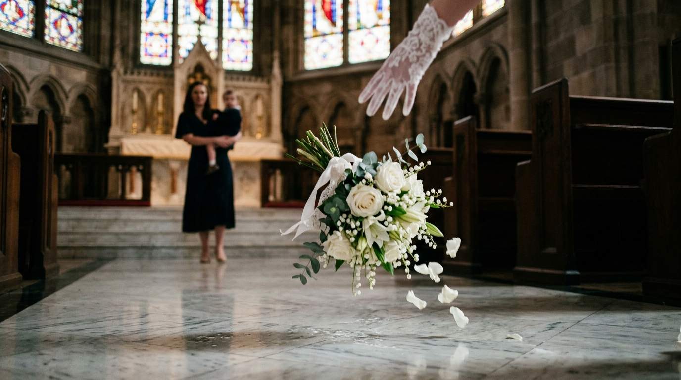 My wedding day shattered when his secret wife walked in, holding our child.