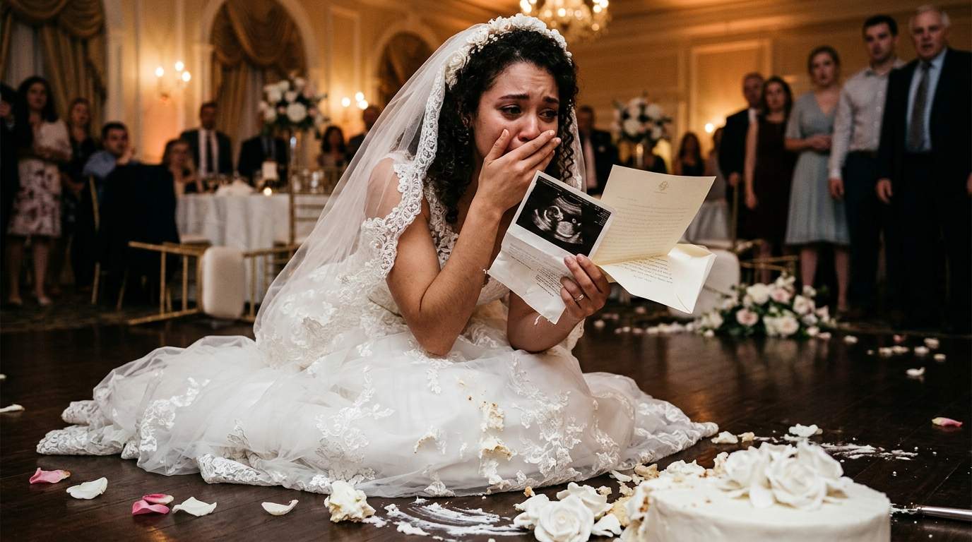 The wedding cake crashed, but what fell out revealed my fiancé's darkest secret.