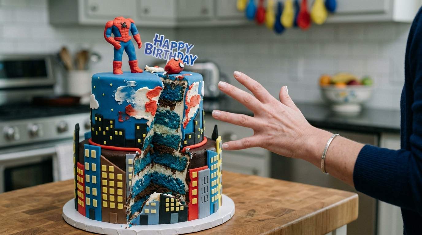 I caught my own mother sabotaging my son's birthday cake just hours before the party.