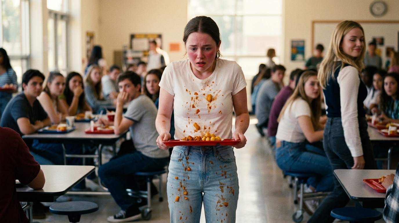 The chili still burns when I think about her in the cafeteria.