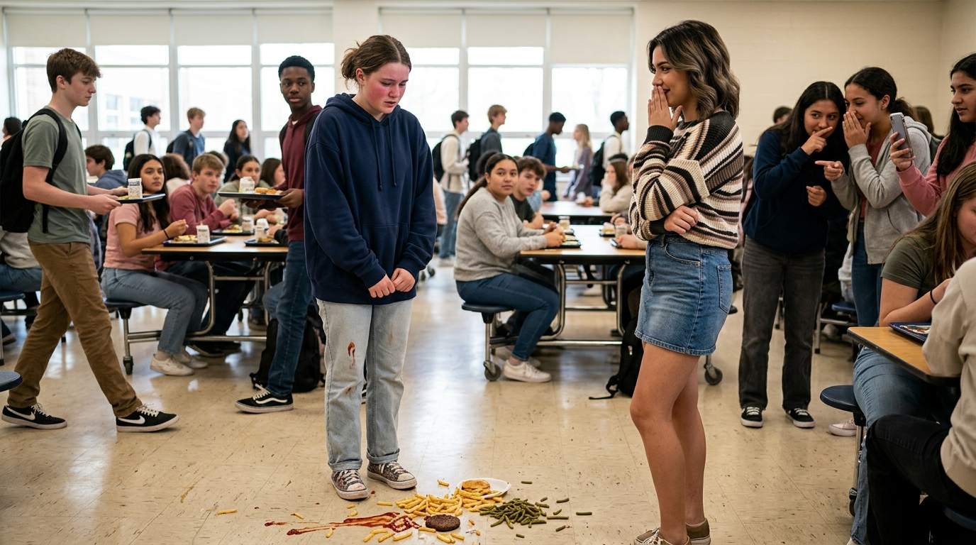 My 'Friend' Knocked Over My Lunch Tray in the Cafeteria.