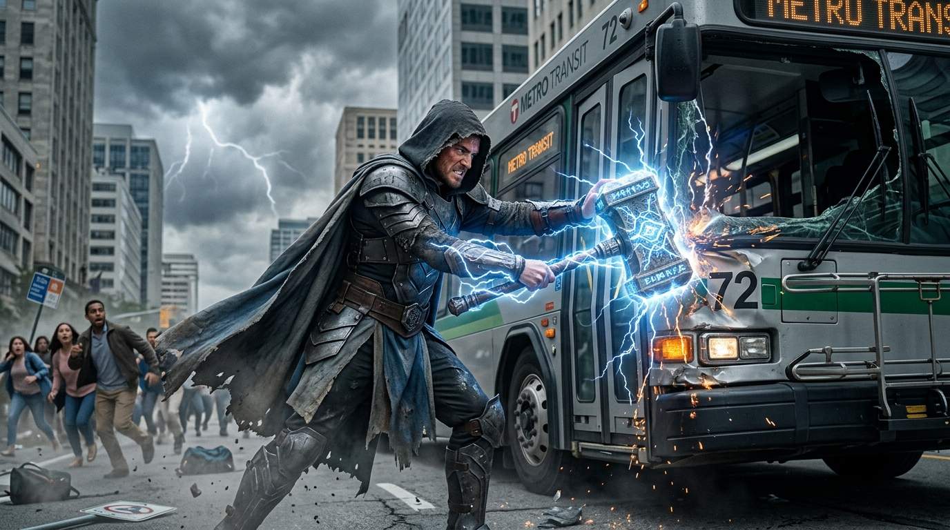 Unexplained Phenomenon: Mystery Hero Stops Runaway Bus in City Chaos!