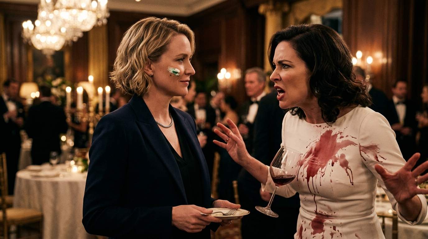 High Society Humiliation: Billionaire Gala Scandal Erupts as Salad Attack Triggers Public Revenge Drama