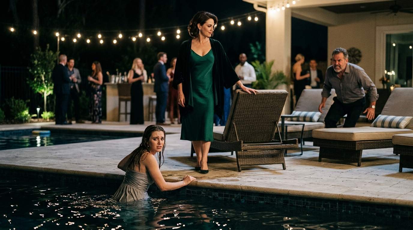 Heiress's Cruel Pool Attack Exposes Billionaire's Secret Daughter at Luxury Party