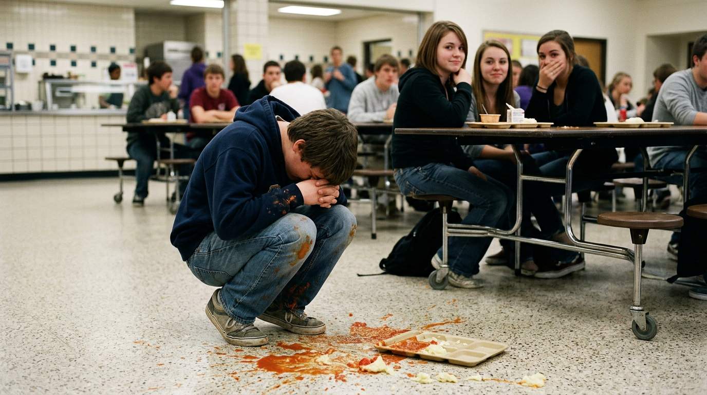 I still remember the cafeteria floor.