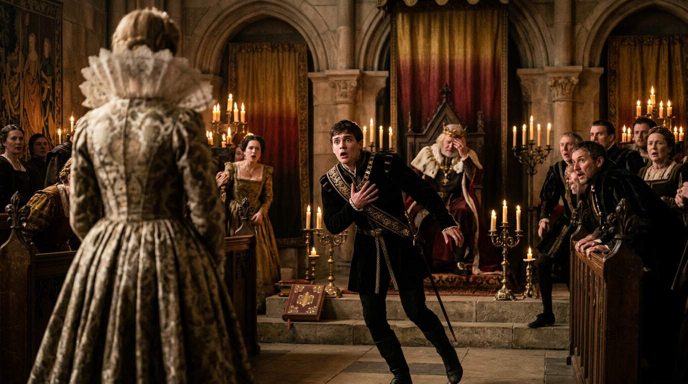 Royal Wedding Disaster: Ancient Kingdom Rocked as Groom Unveils Forbidden Bride, Triggering Unspeakable Terror and Political Scandal