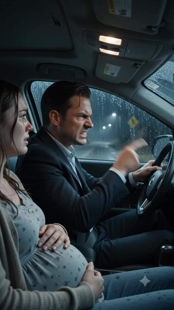Betrayed and Abandoned: Pregnant Wife Left in Midnight Downpour After Shocking Secret Uncovered – #Betrayal #PregnantWife #Abandoned