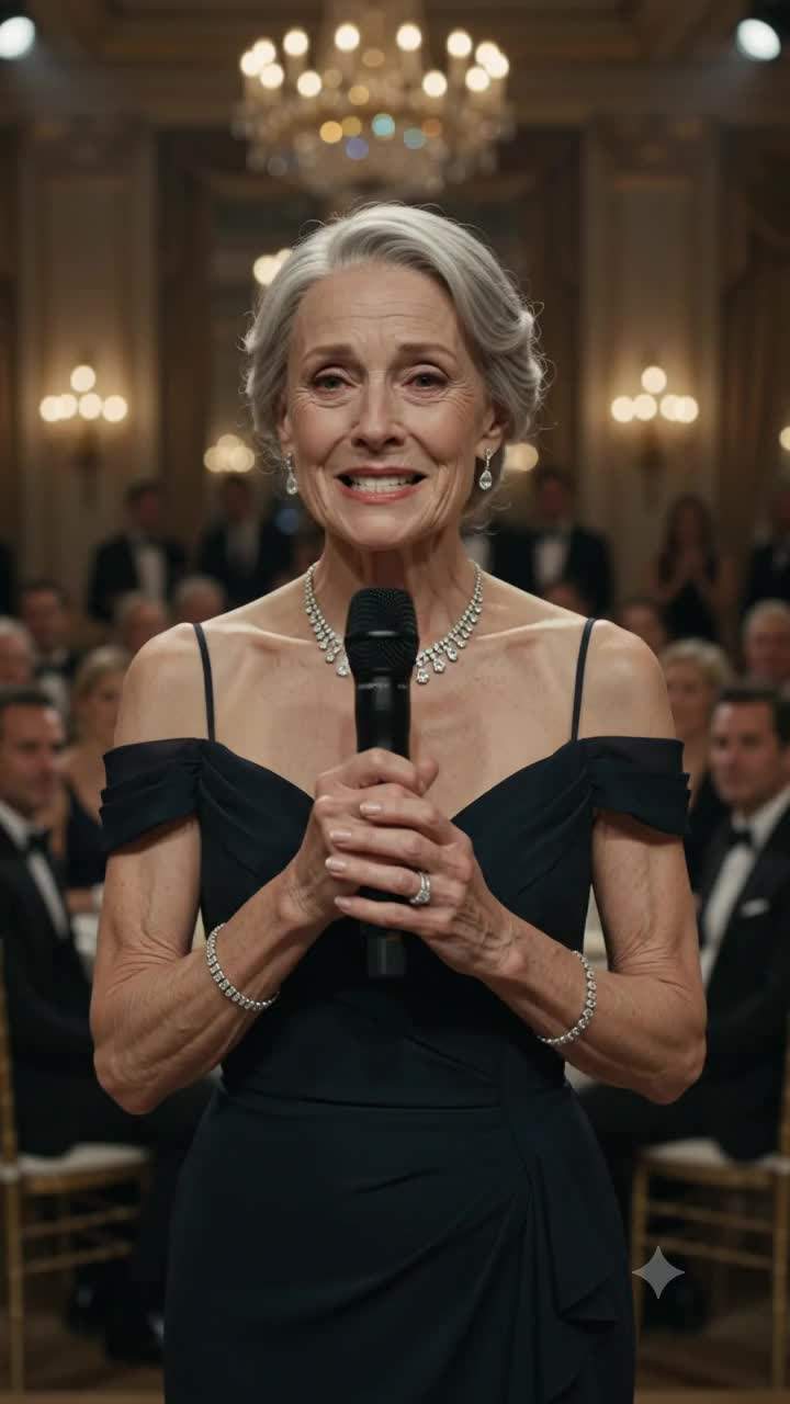 Elite Matriarch's Gala Speech Takes Horrifying Turn: Hidden Scar Exposes Shocking Family Betrayal Over Secret Will