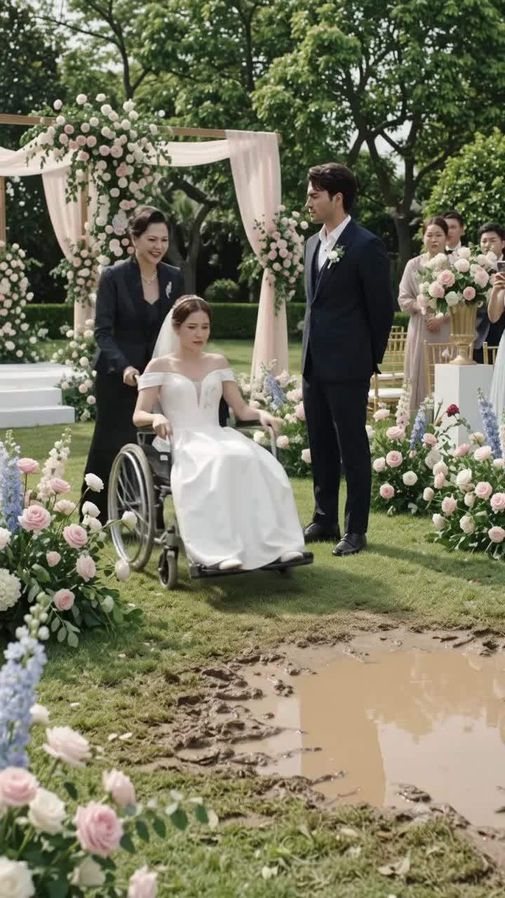 Wheelchair Bride's Revenge Stuns Wedding, Exposes Billionaire Family's Darkest Betrayal in Viral Scandal.