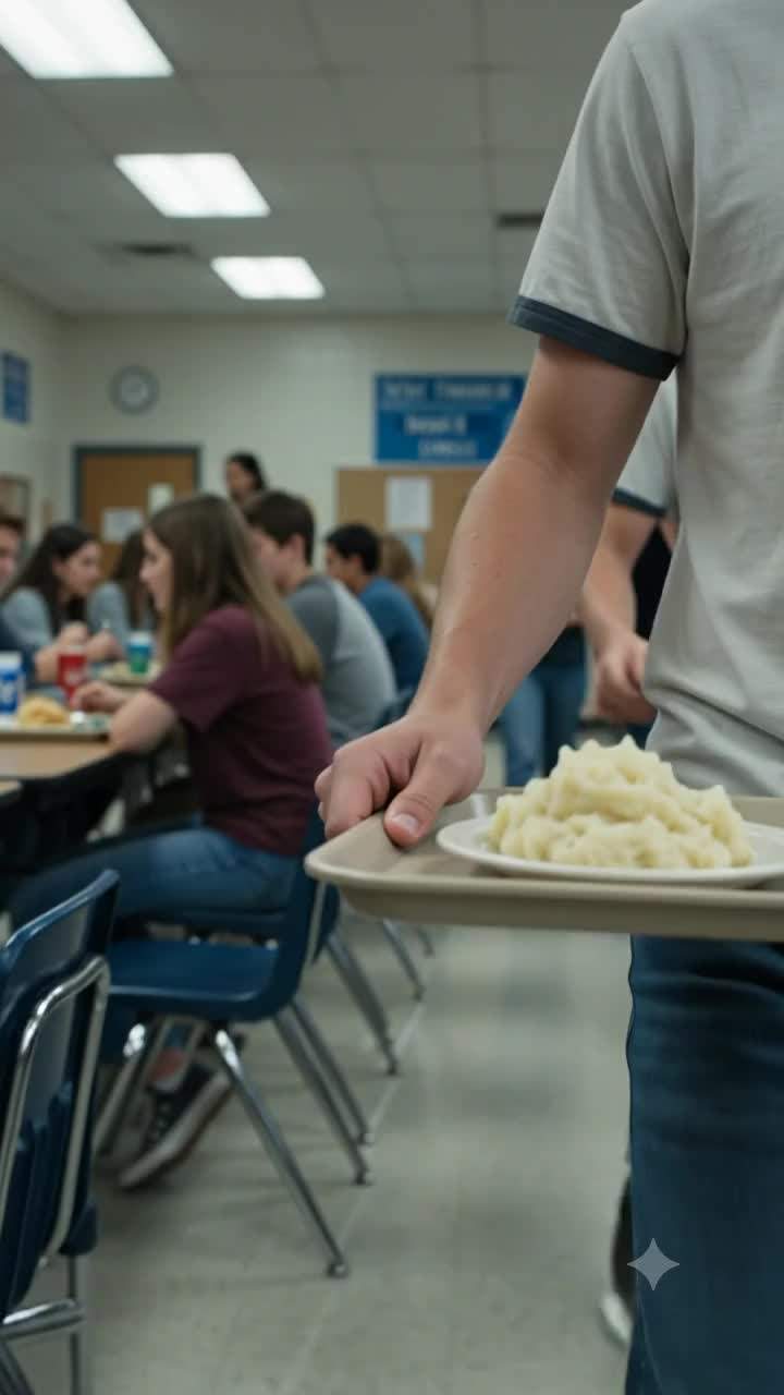 I still see that spilled mashed potatoes everywhere.