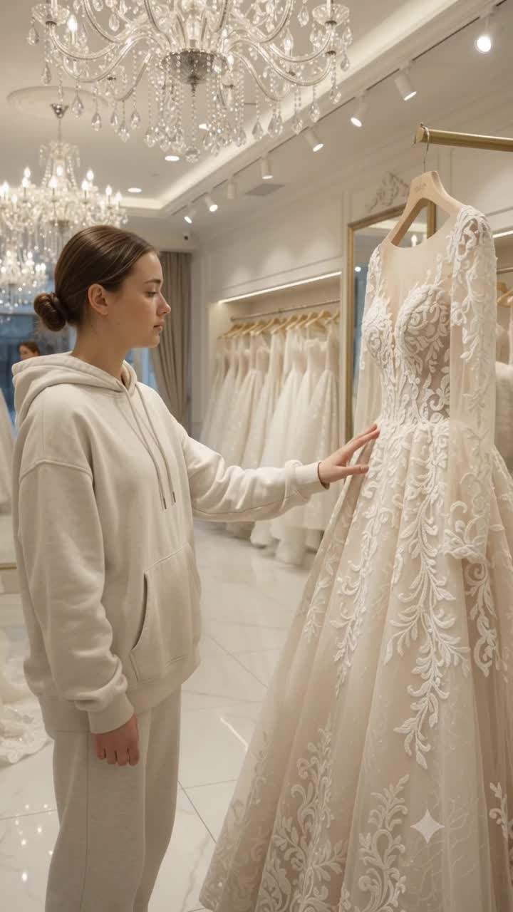 Luxury Bridal Saleswoman Pours Coffee on 