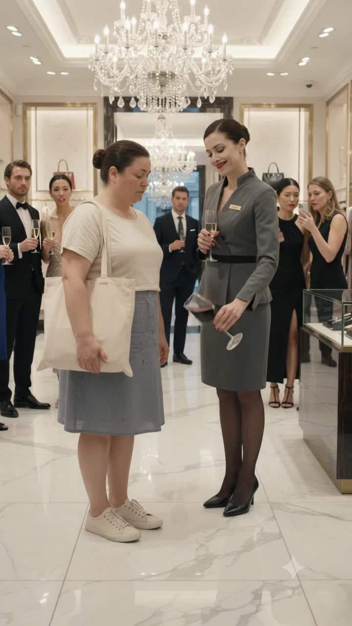 Arrogant Manager Humiliates Simply Dressed Woman in Parisian Luxury Fashion Boutique, Igniting a Corporate Power Play That Rocked the Industry.
