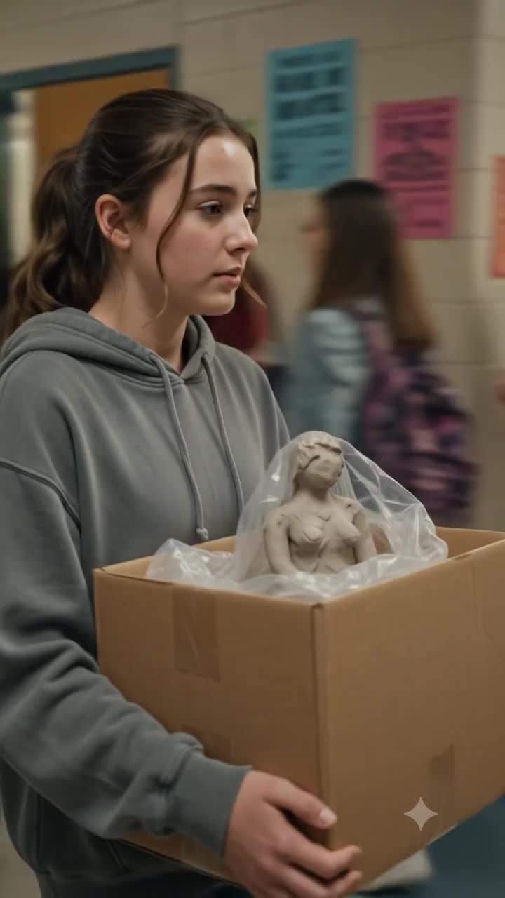 I still see my clay sculpture shattering in the hall.