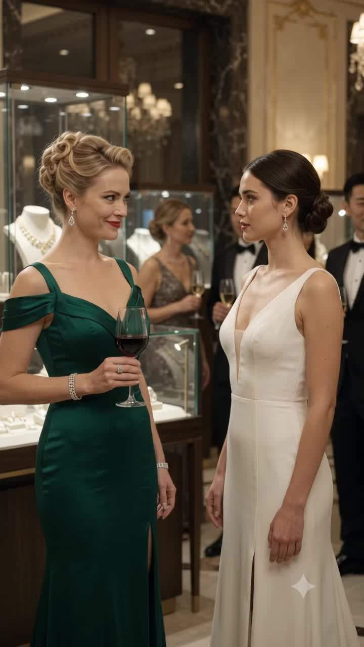 Tycoon's Fury Unleashed! Heiress Drenches Rising Designer at Elite Luxury Jewelry Exhibition – The Hidden Feud Revealed?