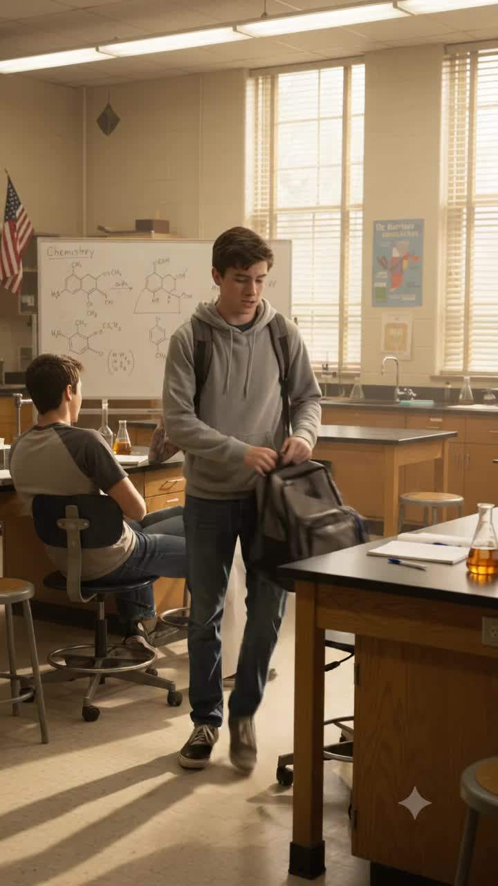 My best friend moved my chair in Chemistry, and I still feel the fall.