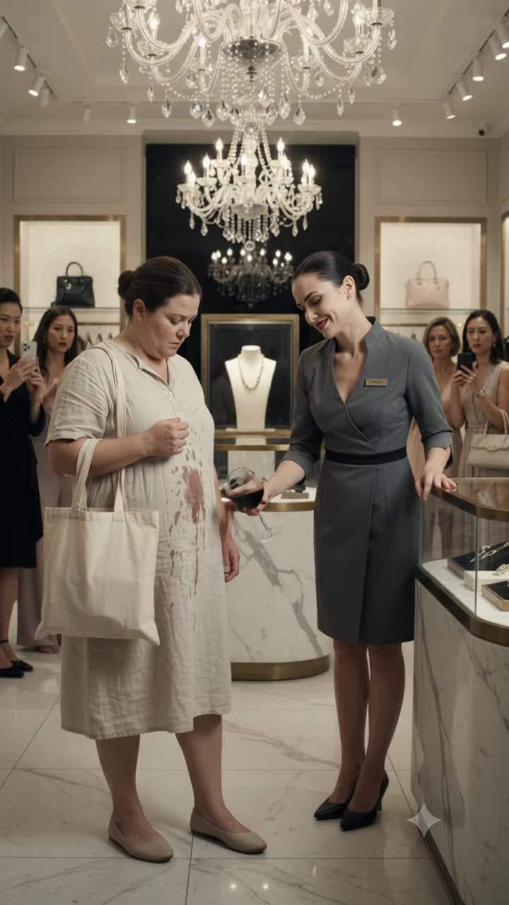 Luxury Fashion Disaster: Manager Douses Woman in Wine, Unknowingly Triggers His Own Paris Boutique Downfall in Shocking Viral Story