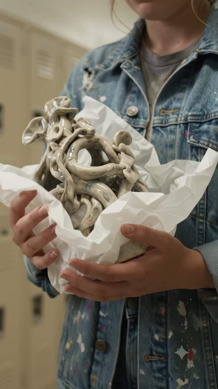 I still hear my sculpture hitting the floor.