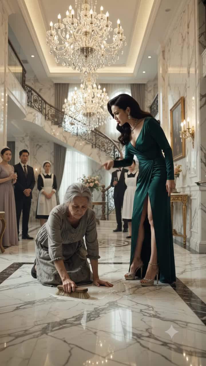 Billionaire Heiress Kicks Mother-in-Law in Rain-Soaked Mansion: Hidden Family Secret Exposed!